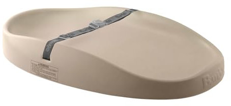 Bumbo Changing Pad - Cambiador Bebé Portátil - Acolchado, Impermeable y Antivuelco - Cómodo y Seguro con Cinturón de Seguridad - Fácil de Limpiar - Colchoneta para Cambiar Pañales - Color Taupe