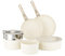 RIOVARM Induzione Antiaderente Set di pentole e padelle con manici staccabili, Impilabile Set di pentole con coperchi, Salvaspazio Set di utensili da cucina con steamer, Granito Padella Senza PFOA