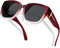 KANASTAL Übergröße Überzieh Sonnenbrille Herren und Damen Polarisiert Überbrille Sonnenbrille für Brillenträger UV400 Sonnenschutz, Rot Rahmen Schwarz Gläser