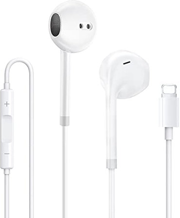 Auriculares para iPhone,Cascos Cable con Aislamiento de Ruido Soporte Control de Volumen de Llamadas,Compatible con iPhone 11/12/13/X/XS/XR/8/8 Plus/7/7 Plus,Soporta Todo el Sistema i0S