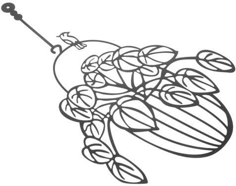 Hoement Art Flower Wall Decor Metal Hanging Planter Sculpture for Dining Room and Living Unique Design for Indoor and Outdoor Use