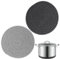 2pz Sottopentola da Cucina in Cotone Stoffa, Diametro 18cm, Sotto Pentola Grigio Rotondo, Sottopiatti per Tazze Bicchieri (A)