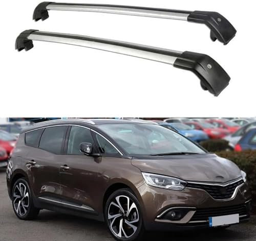 XSYing 2pc Voiture Porte-Bagages Verrouillables Porte-Bagages pour Renault Grand Scenic 2017-2021, Barres de Toit transversales de Toit Cross Bar