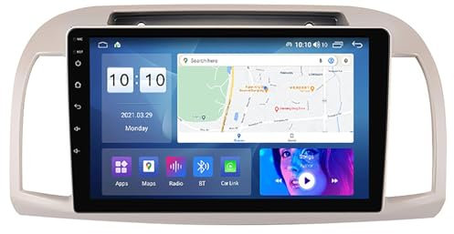 Autoradio touchscreen Android 12.0 per Nissan 3 marzo 2002-2010 Navigazione satellitare GPS 9'' Touchscreen Lettore multimediale DVD Ricevitore FM BT con 4G 5G Wifi SWC DSP Mirror Link Carplay M100S