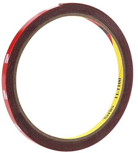Swiixxer , Rotolo di nastro adesivo in schiuma super adesivo resistente per veicoli, 6 mm x 3 m, colore: rosso