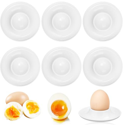 KFDDRN Eierbecher Weiß, Eierbecher Lustig, Eierteller, 6 Stück Egg Holder Für Das Frühstücksei Küche Esszimmer
