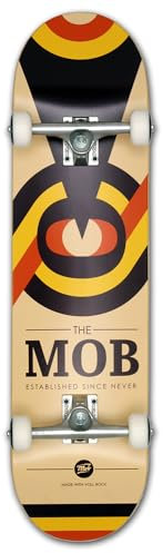 Mob Skateboard Eyechart 8.25 Complete - Komplettboard 32 x 8.25 Zoll - Holzboard aus 7 Schichten Ahornholz - fertig montiert - Anfänger und Profi Skateboard für Jugendliche, Erwachsene - Auge