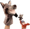 ACTOYS Handpuppen für Kinder, Handpuppe Wolf, Handpuppen für Erwachsene Hände, Geschenke Kinder, für Puppentheater (Grauer Wolf)