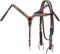 EQUIEMPRESS Western-Leder-Set mit handgefertigtem Kopfstück und Vorderzeug mit Zügeln. /Size-Full,Cob,Pony AZ-20 (Pony)