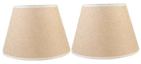 SEWOART Beiger Lampenschirm Aus Reinem Leinen Handgefertigt Abnehmbar Für Tisch Stehlampen Dekorativ Für Wohnzimmer Und Schlafzimmer Natürlicher Lichtstreuend