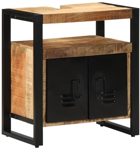 vidaXL Gabinete de Lavabo 55x35x60 cm de Madera Maciza