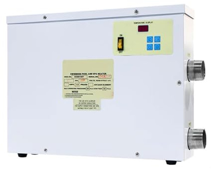 JCKJWL Chauffe-Eau électrique à Pompe à Chaleur for piscines Hors Sol et creusées, spas et baignoires, 12-18 KW (220/380 W) Chauffage Rapide et Efficace(380,5.5KW)