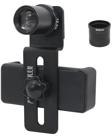 Labormikroskop-Zubehör, Durchmesser 23,2 mm, 30 mm, 30,5 mm, Mikroskop-Telefon mit 12,5-fachem Okular-Objektiv, Telefonhalter-Adapter, Teleskop-Zubehör(Mounting 30mm)