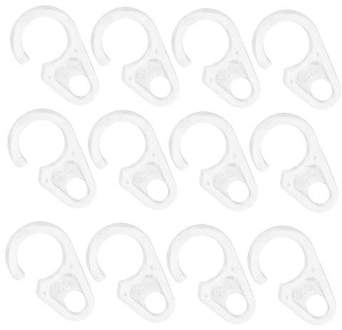 SHINEOFI Ganci per Tende in Plastica Trasparente per Aste Ganci Occhielli Piccoli per Tende a Onda e Finestre Set da 50 Pezzi Facili da Installare