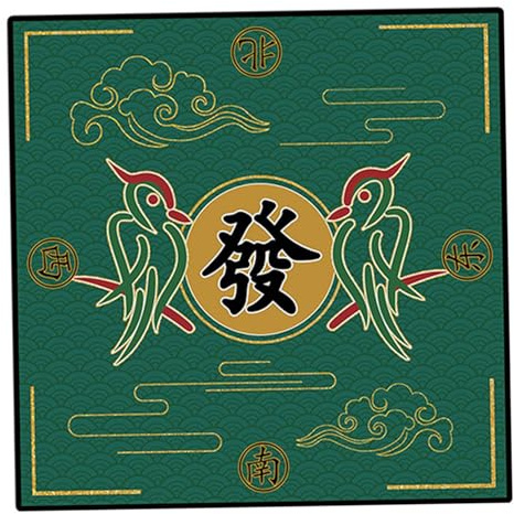 Mahjong Mat 27.6x27.6'' Anti Slip Mahjong Table Mat Noise Reduction Table Cover Poker Domino Board Game for Card, Board and Tile Games ..