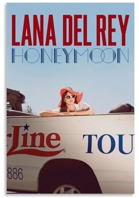 zotuuie Lana Poster Del Rey Music Album Vintage Cover Für Zimmer, Ästhetische Leinwand-Wandkunst, Schlafzimmer-Dekor Posters 12x18inch(30x45cm)