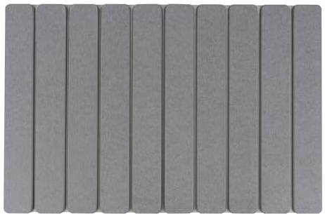 SUNNYNEST Stone Bath Mat 60x40 cm Non-Slip Absorbent Diatomaceous Quick Drying Mat Foldable Bath Mat Easy to Store for Bathroom Floor (Grey)