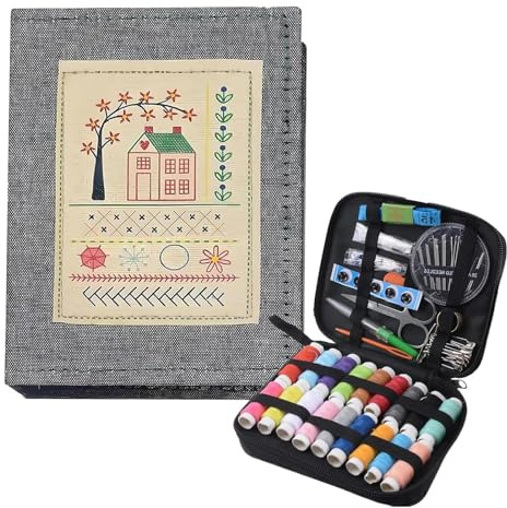 Generisch Embroidery Stitches Book Kit, Stickbücher Für Anfänger, DIYs Stickstiche Nähbücher Mit Nähwerkzeug Set, Kreativ Stickanleitung Stickbuch Nähsets DIYs Bastelset, Für Handarbeitsbegeisterte