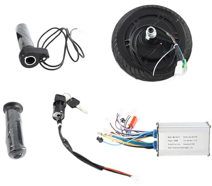 ZJchao Electric Conversion Kit, 24V 350W Metal Wheel Brushless Hub Motor Kit 200mm Motor Diameter Electric Scooter for 8inch Scooter