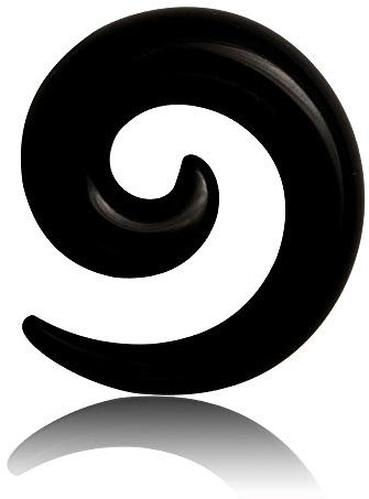 Treuheld® 4mm Dehnschnecke als Schmuck & zum Dehnen - Schwarz - Flesh Tunnel & Ohr Plug Dehner/Ohrloch Expander - Acryl/Kunststoff
