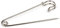 styleBREAKER Épingle décorative Simple pour Poncho, Tissu ou châle, épingle à nourrice, Ornement, Unisexe 05050022, Couleur:Argent