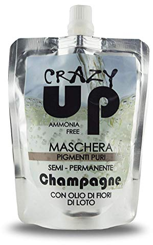 Crazy Up Maschera Colorante Senza Ammoniaca Semipermanente per Capelli - 200 ml (Champagne)