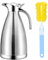 Carafe isotherme à double paroi en acier inoxydable 304, anti-fuite, anti-éclaboussure, pour café, jus, lait, thé 2L Silver