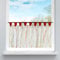 HongYa Scheibengardine Transparenter Voile Bistrogardine mit Schlaufen Wellen Muster H/B 60/90 cm Bunt Rot