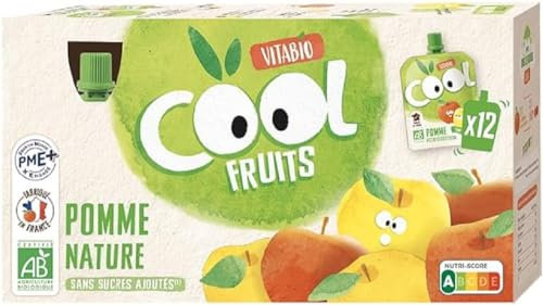 Vitabio Cool - Gourdes Fruits Pomme Acerola 12 X 90g - Compote - BIO