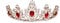Minkissy Rote Strass Krone Kristall Hochzeit Diadem Festzug Tiara Krone Prinzessin Tiara Königin Krone für Braut