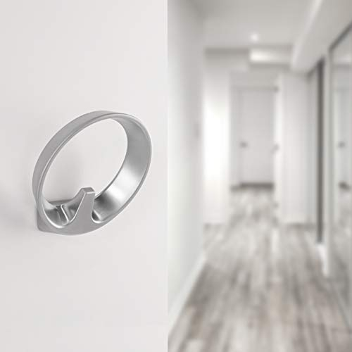 Gedotec Garderobenhaken rund Kleiderhaken Chrom silber matt - Quincy | Design Mantelhaken Garderobe aus Metall | Haken für die Wand-Montage & Schränke | 1 Stück - Wandgarderobe einzeln mit Schrauben