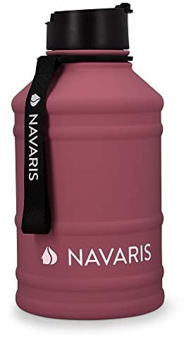 Navaris Gourde de Sport 2,2L - Bouteille d'eau pour Entraînement Musculation Running Fitness Yoga Foot - Légère et sans BPA - Homme Femme Enfant
