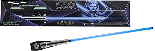 Star Wars Sable de luz Force FX Elite de Ahsoka Tano The Black Series con LED y Efectos de Sonido avanzados, artículo de colección para Adultos