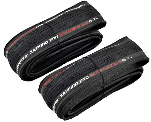 Vittoria Zaffiro Pro G2.0 - Neumático Plegable (grafeno, 700 x 28C, Negro, 2 neumáticos, VT2093)