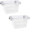 Huayue 2 Set Fisch Ablaichkasten Aquarium Aufzuchtbehälter Kunststoff Fisch Zucht Isolation Box Schwimmende Laichkasten Ablaichkasten Brutkasten Zuchttanks Breeding Box mit 4 Saugnäpfe (Transparent)