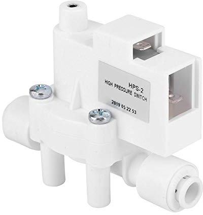 DEWIN Pressostato di Alta Pressione,Interruttore di alta pressione da 1/4 DC 24V for pompa RO RO Adattatori d'acqua Osmosi inversa Serbatoio 0,25 MPa