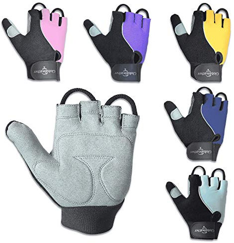 Globaleather Gel Pad Lite Wheelchair Gloves - Silver (Large) - Hardwearing, Padded Breathable Leather for Great Grip, Protection, Comfort & Durability