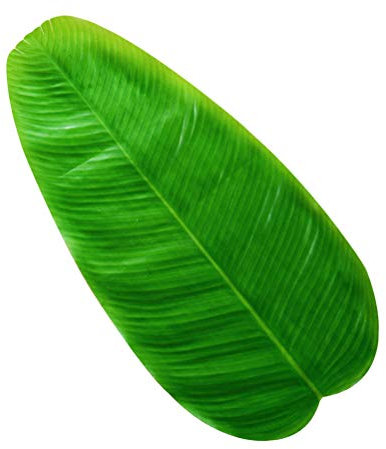 WSTERAO Feuilles de bananier artificielles Grandes Feuilles de Plantes artificielles Feuilles de bananier Vertes Set de Table Feuilles artificielles pour la Maison, Cuisine, fête, Mariage