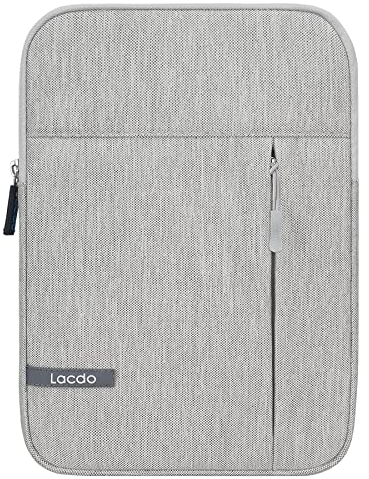 Lacdo Bolsa Blanda de Tableta Estuche para iPad Mini 7 (A17 Pro)/6/5/4/3/2, Samsung Galaxy Tab A7 Lite 8.7/Galaxy Tab A 8 | Lenovo Tab M8, Huawei MediaPad M5 Impermeable Tablet Bag, Gris