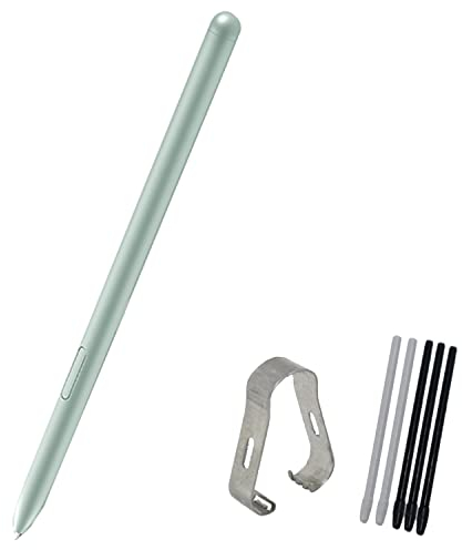 Galaxy Tab S7 FE S Ersatz-Eingabestift für Samsung Galaxy Tab S7, Tab S7 FE SM-T730, SM-T733, SM-T736B Touchpen (ohneBluetooth) + Spitzen/Schreibfedern (Mystic Green)