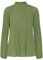 ICHI IHLARA LS Damen Lange Bluse Langarm Plissee Bluse mit Stehkragen hinterer Reißverschluss Regular Fit, Größe:M, Farbe:Willow Bough (180119)