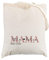 Herz & Heim® Stoff-Beutel personalisiert/Baumwolltasche/lange Henkel/Geschenk-Idee für Mama Naturweiß, Mama-Schriftzug