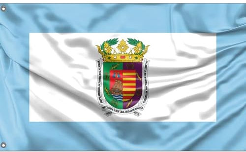 Bandera de Málaga de España | Impresión de diseño único | 90 x 150 cm