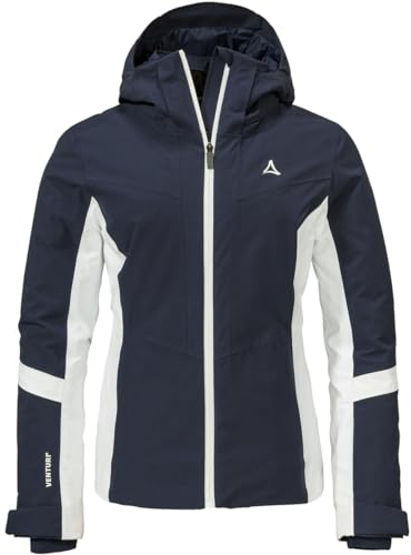 Schöffel Damen Ski Jacket Kanzelwand L, komfortable Skijacke mit 4-Wege-Stretch, wasserdichte und atmungsaktive Outdoorjacke mit Skiticket-Tasche
