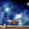 3D Galaxie Nachthimmel Sternenhimmel Landschaft Großes Aufkleber-Wandbild, Abnehmbares Wandbild | Selbstklebende Tapete 3D Wandbild Für Kinderzimmer Esszimmer Schlafzimm 200 (Breite) x 150 (Höhe) cm