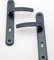 Quincadeco Poignée de porte intérieure Elona gris RAL 7016 trou clé