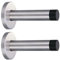 ARA CHOICE 2X Door Stop Wall Mounted Door Stopper Satin Stainless Steel Rubber Stops Bathroom Door Stop with Rubber Tip, Shower Door Stopper, Glass Door Stop, Door Bumper Baseboard Wall Mount