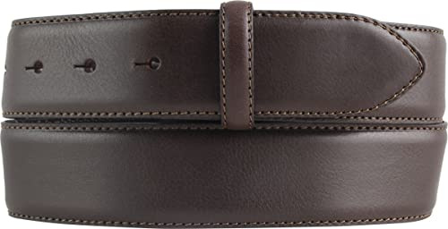 BELTINGER Gürtel aus Vollrindleder mit Naht 4,0 cm ohne Schnalle | Weicher Ledergürtel für Damen Herren 40mm | Bombierter Jeans-Gürtel mit feiner Struktur