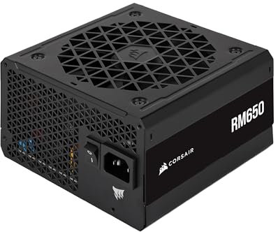 CORSAIR RM650 80 Plus Gold Fully Modular Low-Noise ATX 650 Watt Power Supply - NA - Black