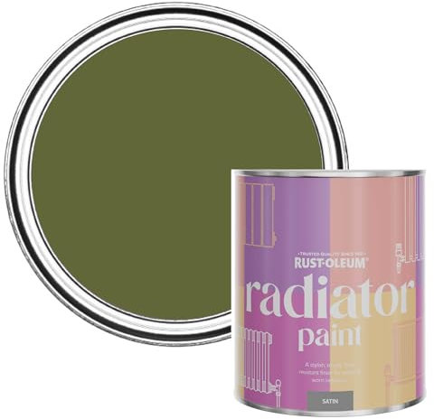 Rust-Oleum Peinture Verte Résistante à la chaleur pour Radiateur, Finition Satinée - Jasper 750ml